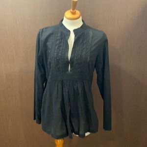 Johnny Was embroidered cotton tunic blouse